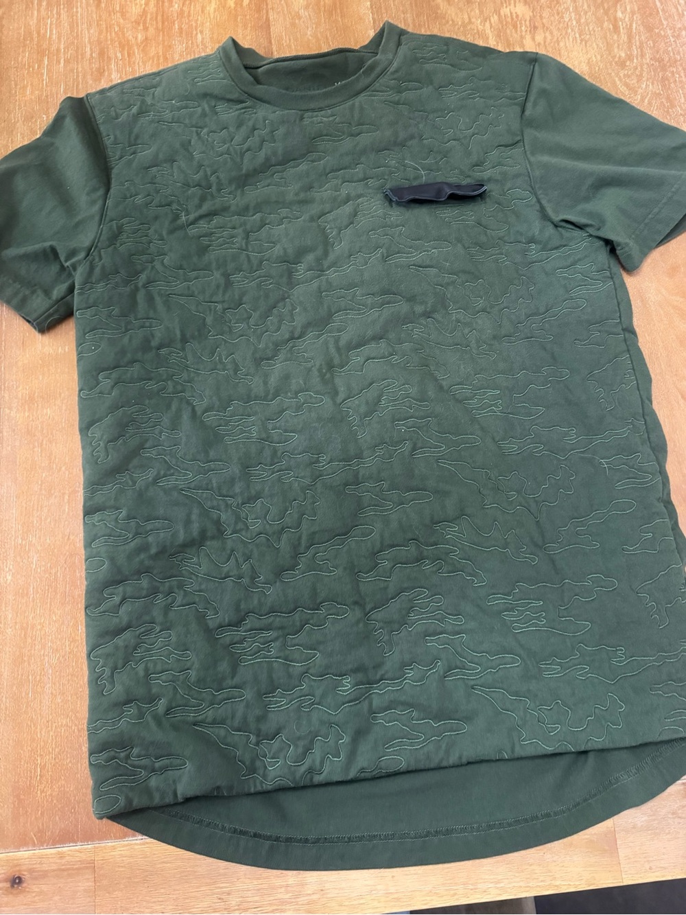 Men's Short-Sleeve Textured Crewneck Tee - Forest Green